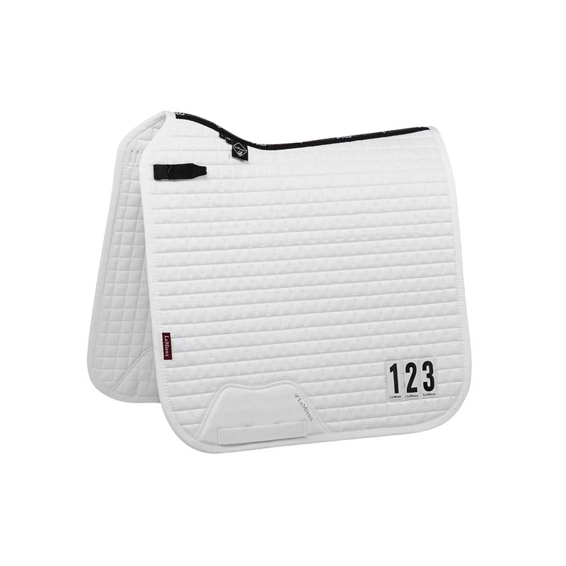 LeMieux Dressage Cotton Competition Square Saddle Pad - English Saddle Pads for Horses - Equestrian Riding Equipment and Accessories (White - Large) - Image 1